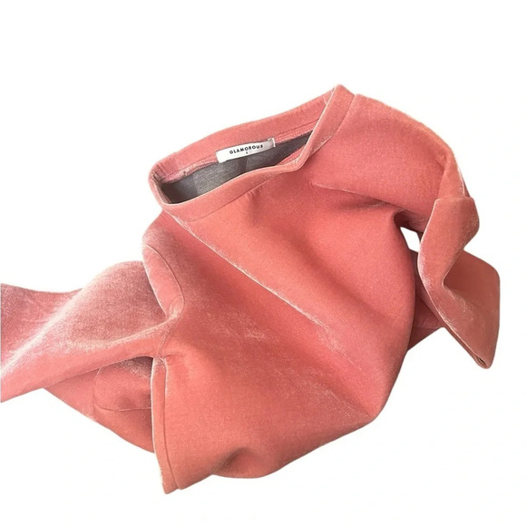 Glamorous size S neoprene  thick lined velour sweatshirt excellent condition - Picture 5 of 9